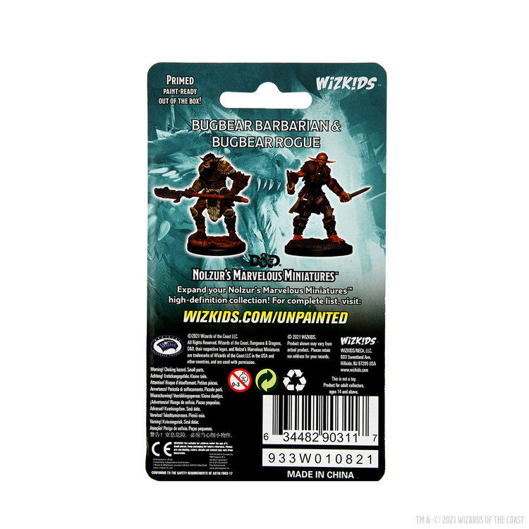Wizkids Wizkids - Nolzur's Marvelous Miniatures: Bugbear Barbarian & Bugbear Rogue