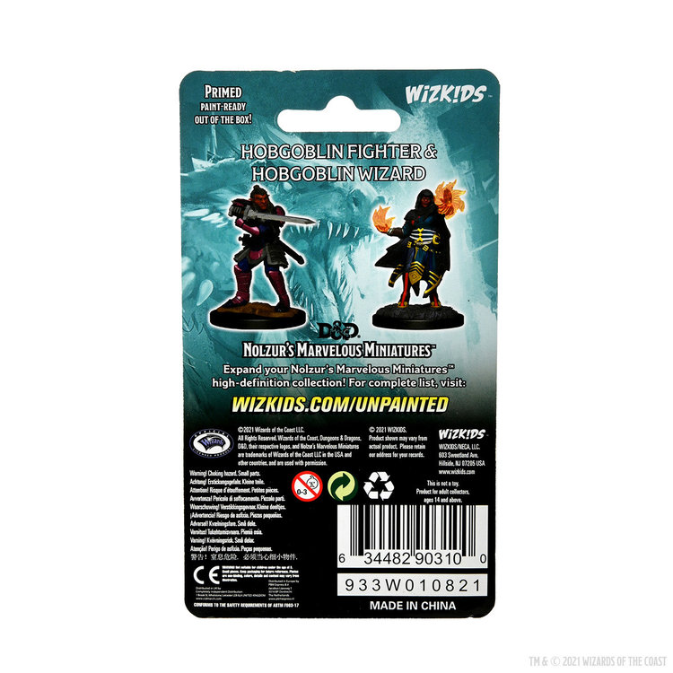 Wizkids Wizkids - Nolzur's Marvelous Miniatures: Hobgoblin Fighter & Hobgoblin Wizard