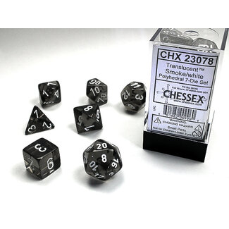 Chessex Smoke/white - Translucent Polyhedral 7-Die Set