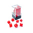 Chessex Chessex: Red/white - Translucent Polyhedral 7-Die Set Mini