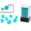 Chessex Chessex: Teal/white - Translucent Polyhedral 7-Die Set Mini