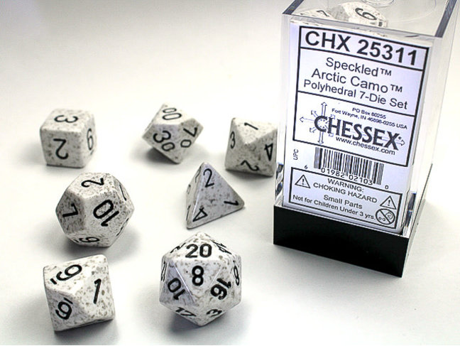 Chessex Arctic Camo - Speckled Polyhedral 7-Die Set
