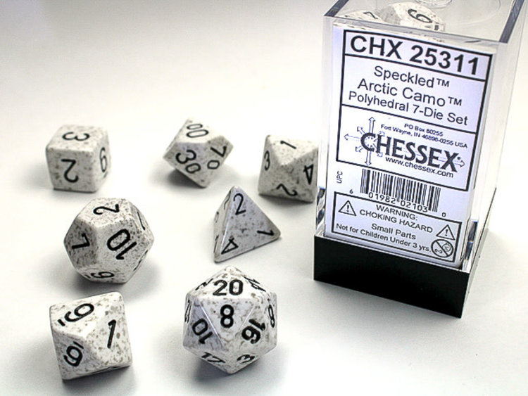 Chessex Chessex: Arctic Camo - Speckled Polyhedral 7-Die Set