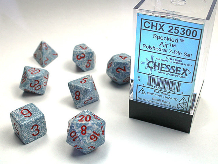 Chessex Chessex: Air - Speckled Polyhedral 7-Die Set