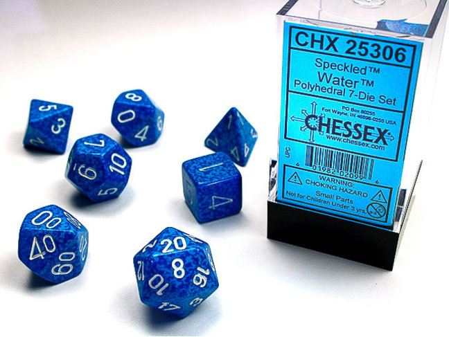 Chessex Water - Speckled Polyhedral 7-Die Set