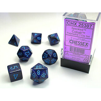 Chessex Cobalt - Speckled Polyhedral 7-Die Set