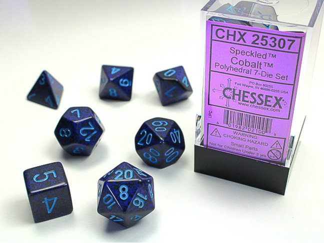 Chessex Cobalt - Speckled Polyhedral 7-Die Set