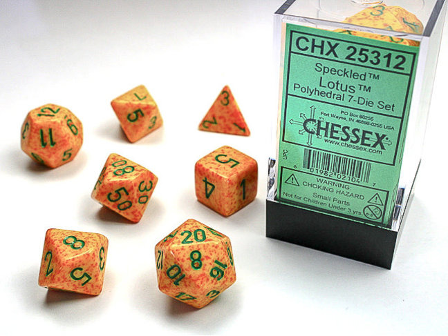 Chessex Lotus - Speckled Polyhedral 7-Die Set