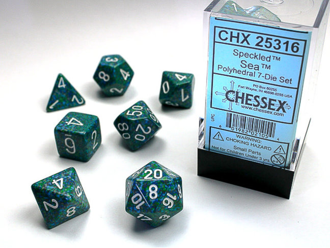 Chessex Sea - Speckled Polyhedral 7-Die Set