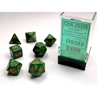 Chessex Golden Recon - Speckled Polyhedral 7-Die Set