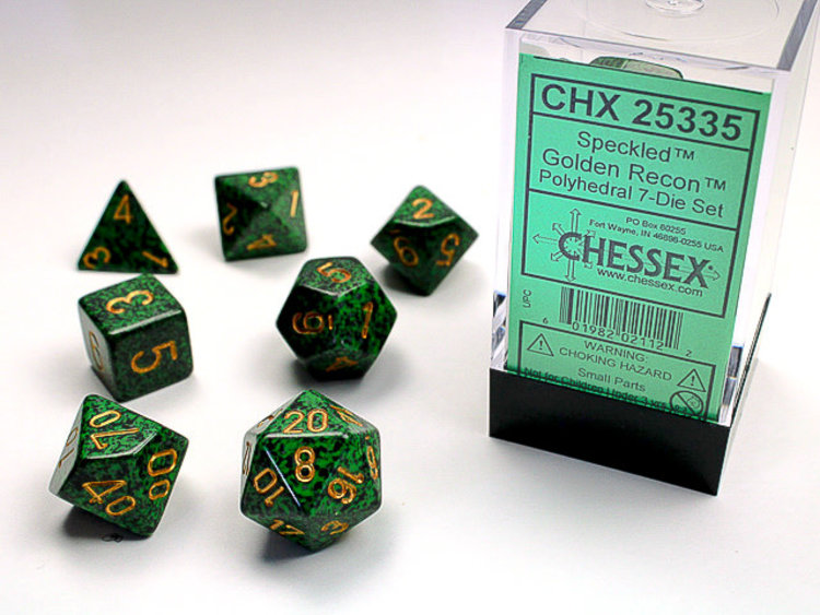 Chessex Chessex: Golden Recon - Speckled Polyhedral 7-Die Set