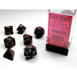 Chessex Silver Volcano - Speckled Polyhedral 7-Die Set