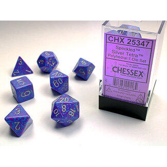 Chessex Silver Tetra - Speckled Polyhedral 7-Die Set