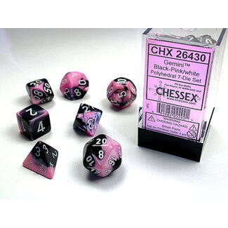 Chessex Black-Pink/white - Gemini Polyhedral 7-Die Set