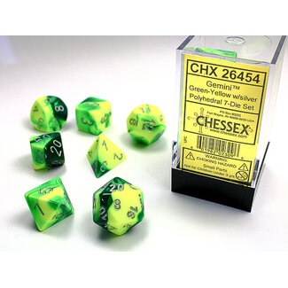 Chessex Green-Yellow/silver - Gemini Polyhedral 7-Die Set