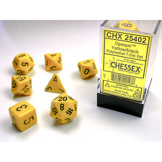 Chessex Yellow/black - Opaque Polyhedral 7-Die Set