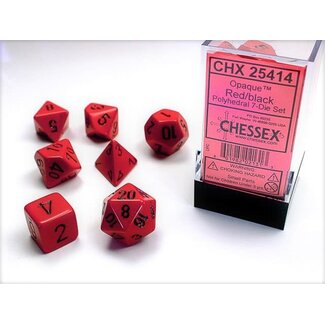 Chessex Red/black - Opaque Polyhedral 7-Die Set