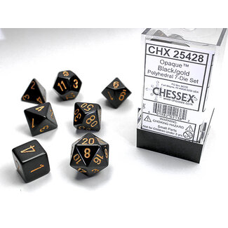 Chessex Black/gold - Opaque Polyhedral 7-Die Set