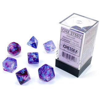 Chessex Nocturnal/blue - Nebula Luminary Polyhedral 7-Die Set