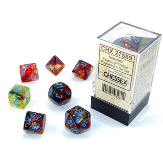 Chessex Primary/blue - Nebula Luminary Polyhedral 7-Die Set