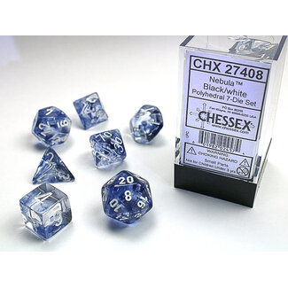 Chessex Black/white - Nebula Polyhedral 7-Die Set