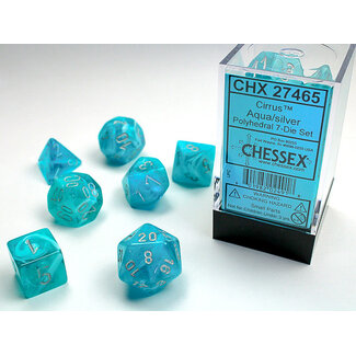 Chessex Aqua/silver - Cirrus Polyhedral 7-Die Set