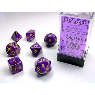 Chessex Purple/gold - Vortex Polyhedral 7-Die Set