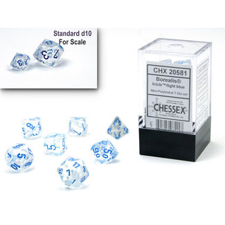 Chessex Icicle/light blue - Borealis Polyhedral 7-Die Set Mini