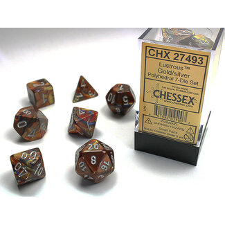 Chessex Gold/silver - Lustrous Polyhedral 7-Die Set