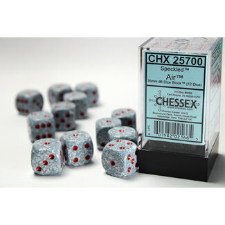 Chessex Air - 12 Speckled 16mm D6 Dice Block