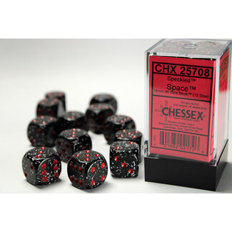Chessex Space - 12 Speckled 16mm D6 Dice Block