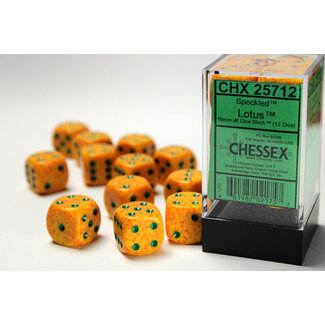 Chessex Lotus - 12 Speckled 16mm D6 Dice Block
