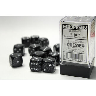 Chessex Ninja - 12 Speckled 16mm D6 Dice Block