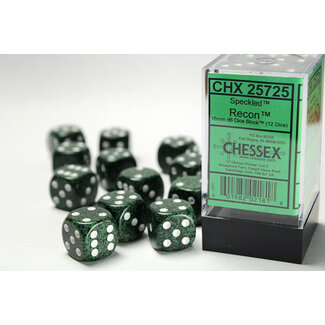 Chessex Recon - 12 Speckled 16mm D6 Dice Block
