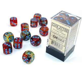 Chessex Primary/blue - 12 Nebula Luminary 16mm D6 Dice Block