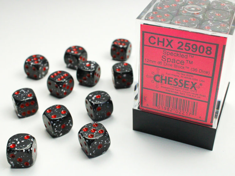 Chessex Chessex: Space - 36 Speckled 12mm D6 Dice Block