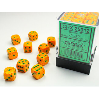 Chessex Lotus - 36 Speckled 12mm D6 Dice Block