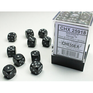 Chessex Ninja - 36 Speckled 12mm D6 Dice Block