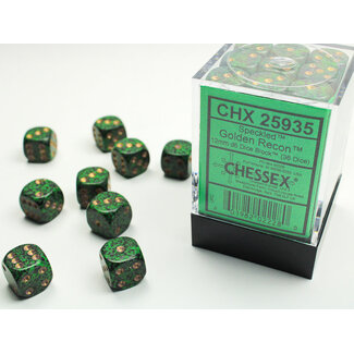 Chessex Golden Recon - 36 Speckled 12mm D6 Dice Block