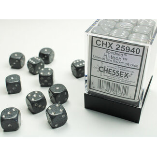 Chessex Hi-Tech 36 Speckled 12mm D6 Dice Block
