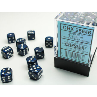 Chessex Stealth - 36 Speckled 12mm D6 Dice Block