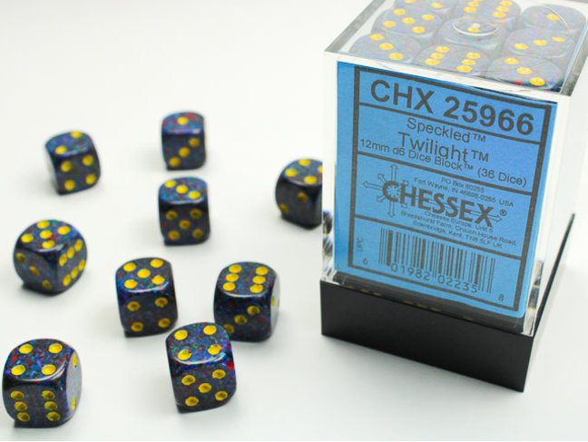 Chessex Twilight - 36 Speckled 12mm D6 Dice Block