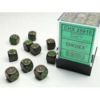 Chessex Earth - 36 Speckled 12mm D6 Dice Block