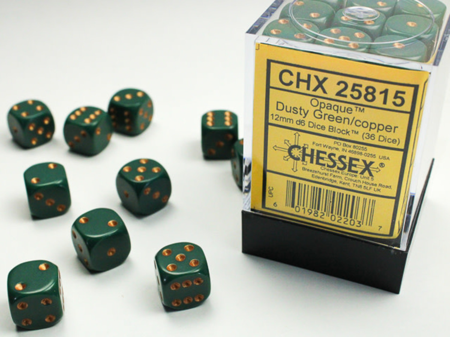 Dadi E Gioco Accessori D6 Set Traslucido: 12mm D6 Fumo/Bianco