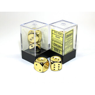 Chessex Gold-Plated - 2 Metallic 16mm D6 Dice