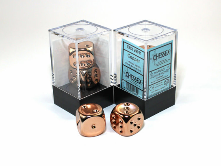 Chessex Chessex: Copper-Plated - 2 Metallic 16mm D6 Dice