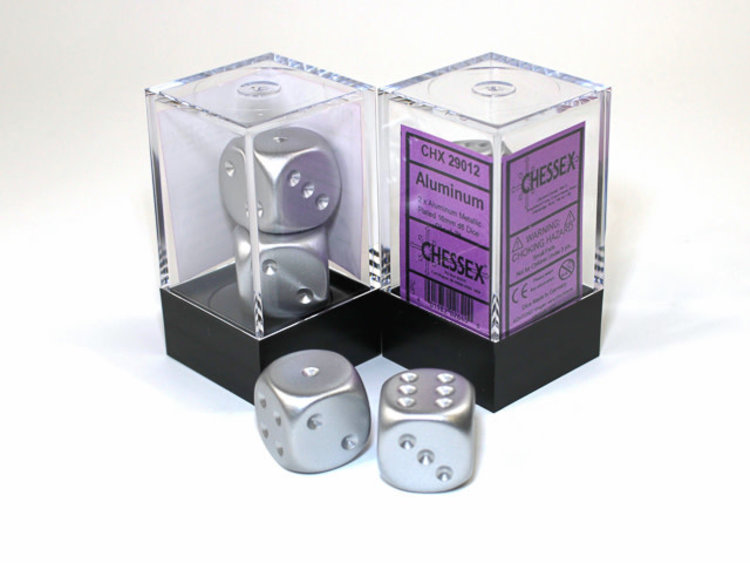 Chessex Chessex: Aluminum-Plated - 2 Metallic 16mm D6 Dice