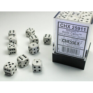 Chessex Artic Camo - 36 Speckled 12mm D6 Dice Block