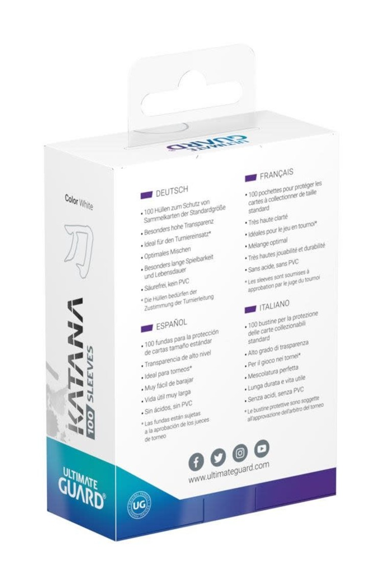 Ultimate Guard Ultimate Guard: Katana White (100 Standard Size Sleeves)