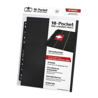 Ultimate Guard 18-Pocket Side Loading Pages (10) Black